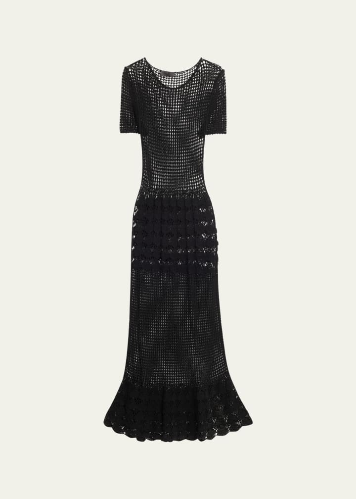 Yoko Open-Knit Maxi Dress