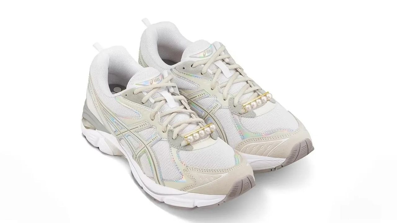 Asics x Tasaki pearl running shoes