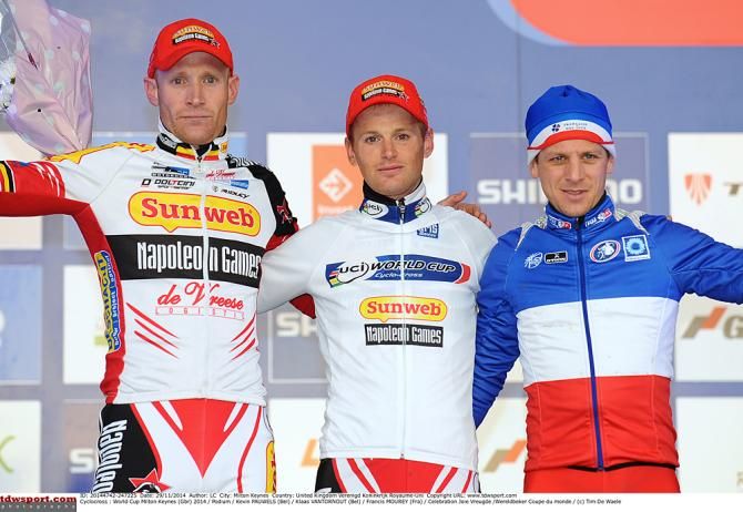 Kevin Pauwels (Sunweb - Napoleon Games) tops the podium in Milton Keynes