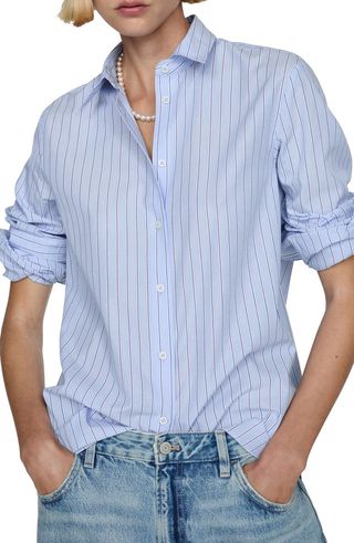 Stripe Regular Fit Button-Up Shirt