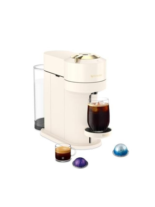 Nespresso Vertuo Next Coffee and Espresso Maker by De'longhi, Creamy White and Gold