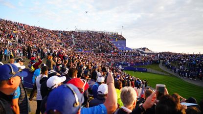 A view of the crowd at the 2018 Ryder Cup at Le Golf National