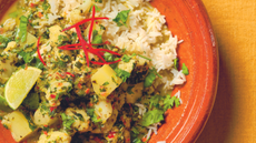 Bowl of cauliflower and potato coconut curry