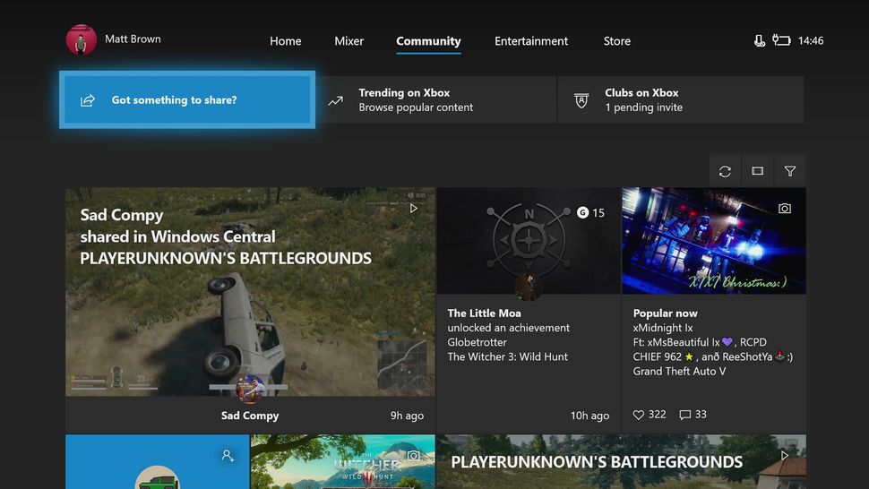 Get the most out of Xbox One's Activity Feed Posting, commenting