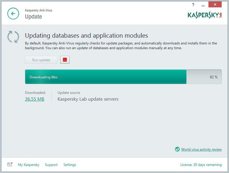 Kaspersky Anti-Virus 2015 definition update