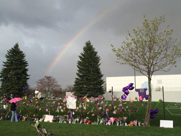 A rainbow over Paisley Park on Thursday.