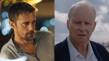 From left to right: Alexander Skarsg&aring;rd in Pillion and Stellan Skarsg&aring;rd in Sentimental Value. 