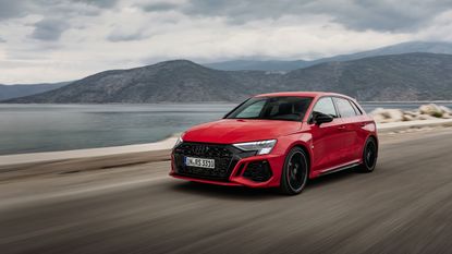 Audi RS3 car loaded with an Apple Music upgrade, meaning it doesn't need Android Auto or CarPlay