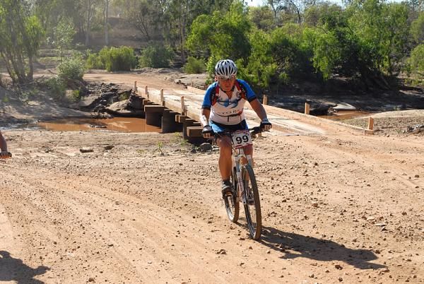 Udo Huber nears the Laura River