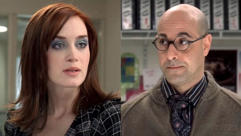 emily blunt and stanley tucci in the devil wears prada