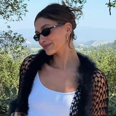 Hailey Bieber visits Promontory Winery