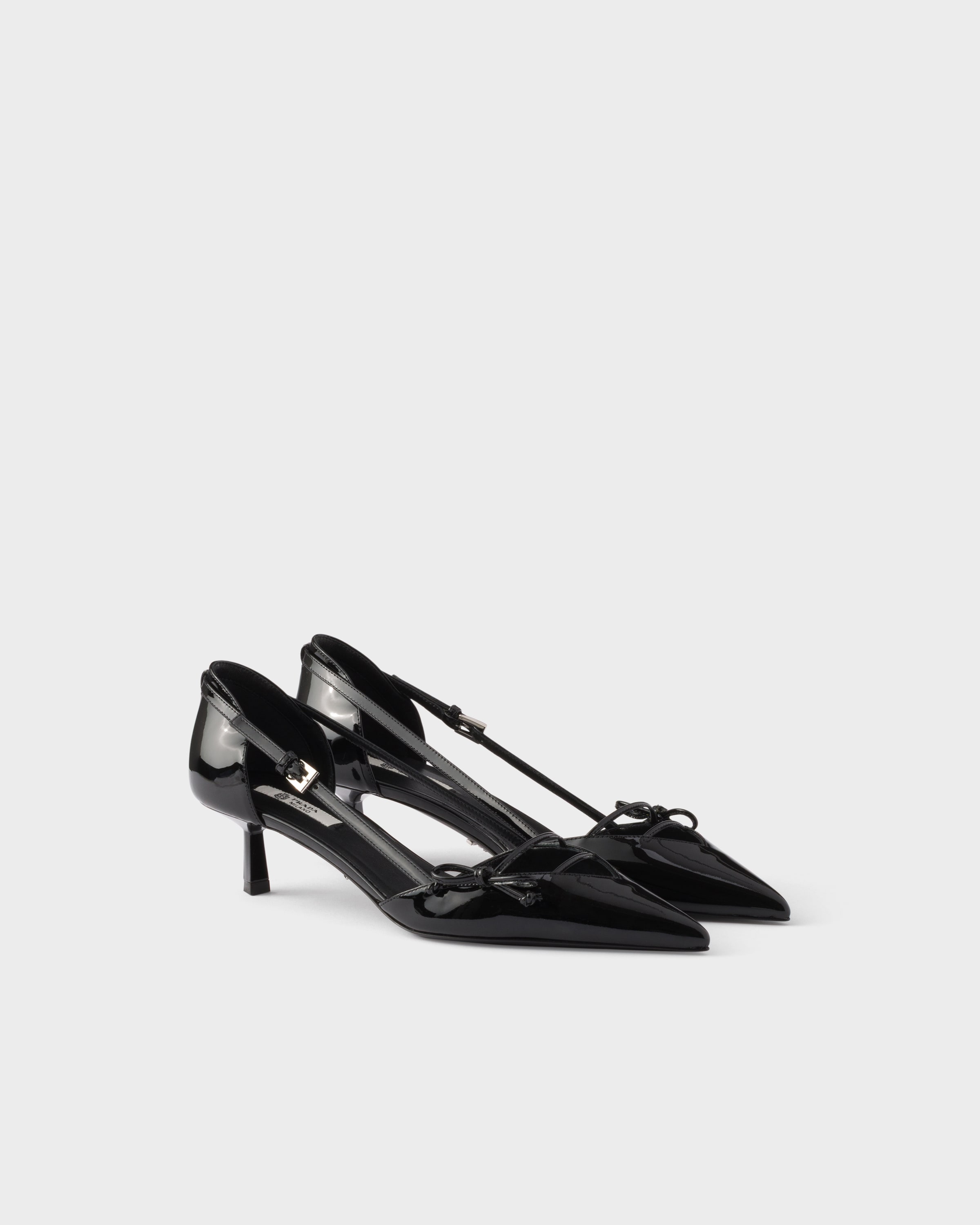 Open Side Patent Leather Pumps