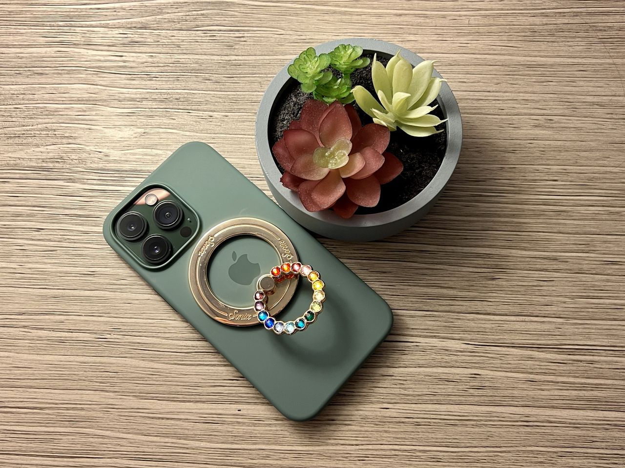 Sonix Magnetic Removable Phone Ring Rainbow Silicone Case