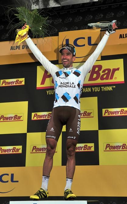 Christophe Riblon (Ag2r La Mondiale) celebrates his second Tour de France stage victory