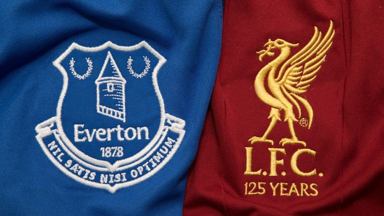 Everton vs Liverpool football jerseies