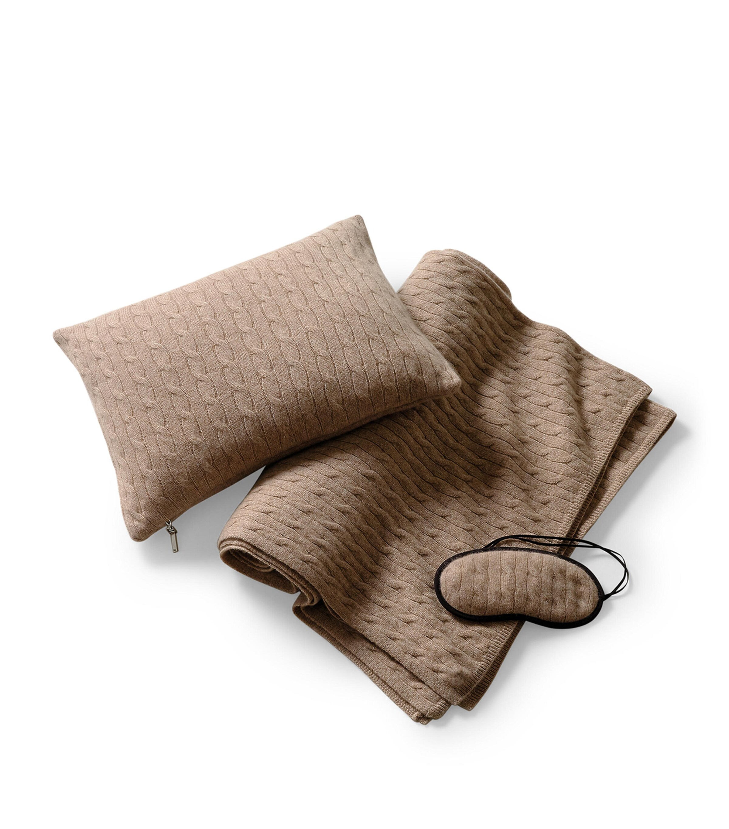 Ralph Lauren Home Cashmere Cable-Knit Travel Set