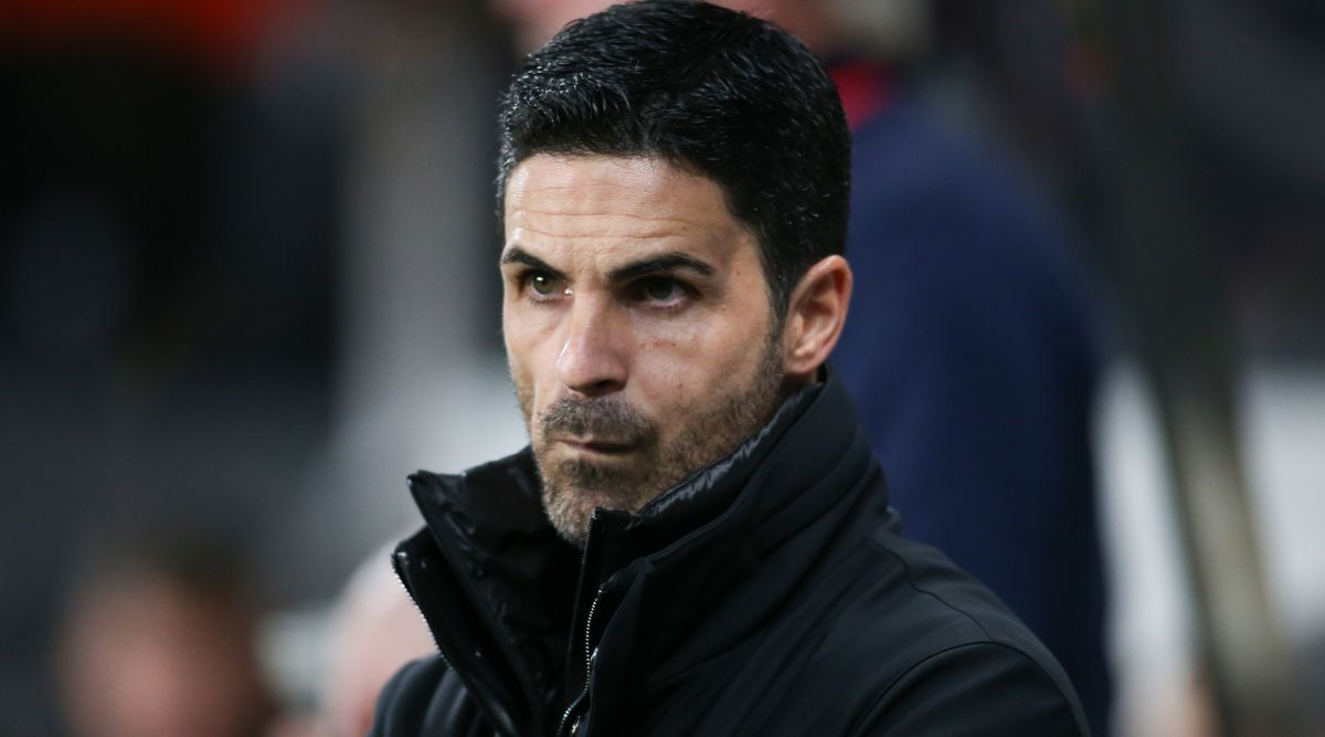 Arsenal manager Mikel Arteta during the Premier League match between Newcastle United and Arsenal at St. James&#039;s Park, Newcastle on Saturday 4th November 2023. (Photo by Michael Driver/MI News/NurPhoto via Getty Images)