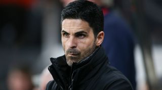Arsenal manager Mikel Arteta during the Premier League match between Newcastle United and Arsenal at St. James's Park, Newcastle on Saturday 4th November 2023. (Photo by Michael Driver/MI News/NurPhoto via Getty Images)