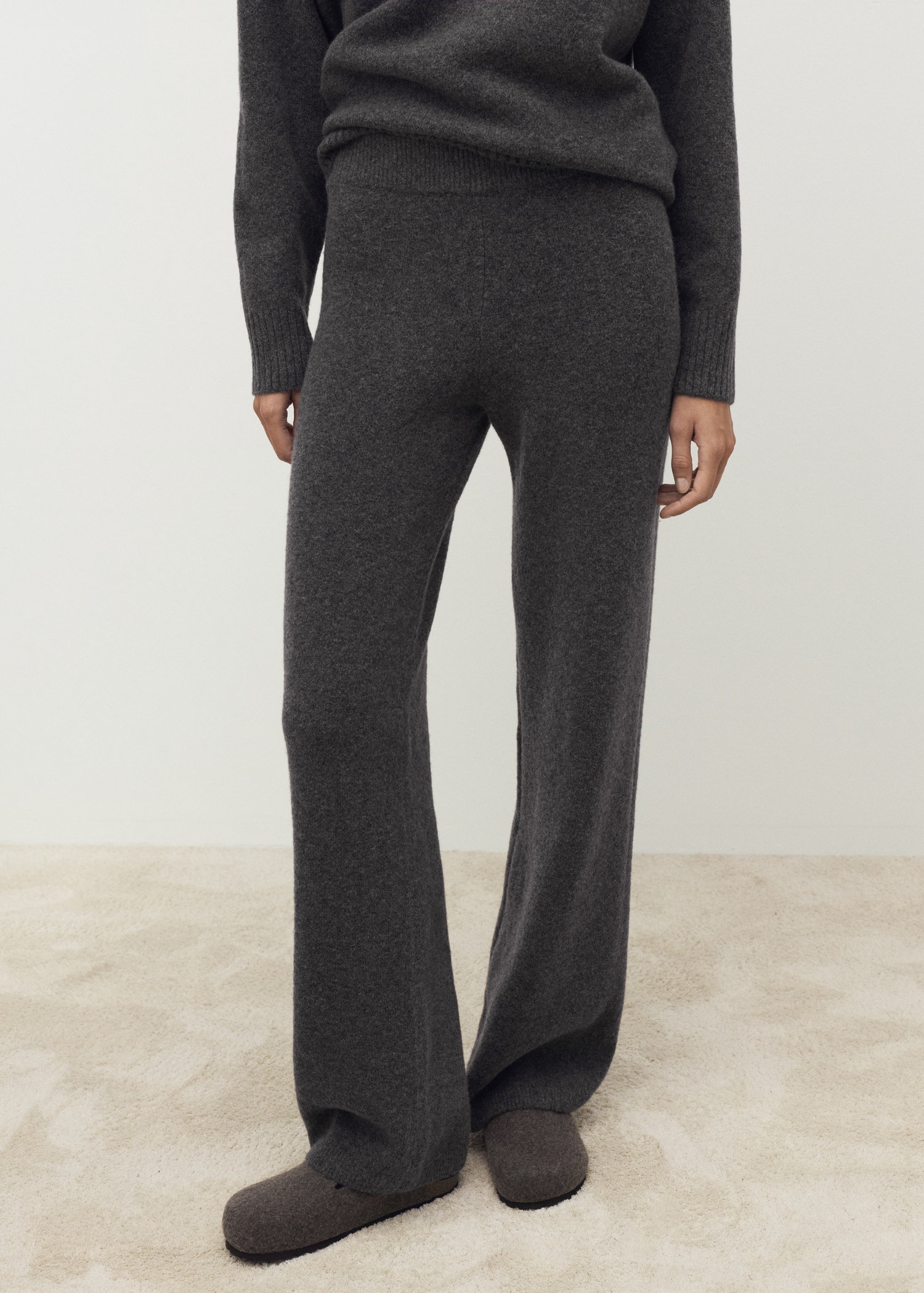 Straight Knitted Pants - Women | Mango Usa