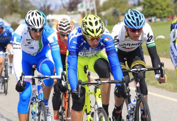 Blue jersey Alfredo Balloni (Farnese Vini-Selle Italia) has been aggressive in this Giro to date.