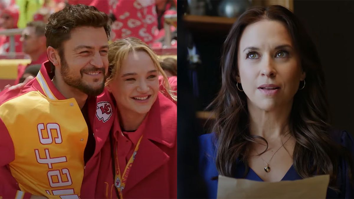 Shots of Tyler Hynes, Hunter King and Lacey Chabert as part of the 2024 Countdown to Christmas lineup. 