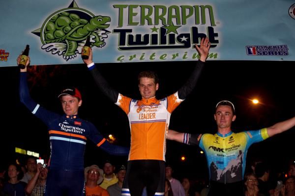 USA Crits series leader's podium (L-R): Colin Jaskiewitz (Champion System) Oscar Clark (UnitedHealthcare of Georgia p/b the 706 Project), Luke Keough (Team Mountain Khakis-SmartStop)