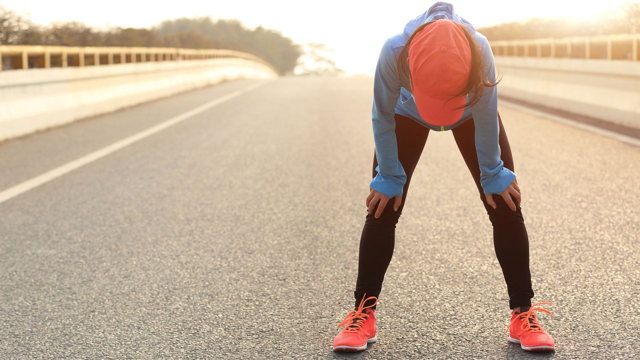 Runner recoving after exercise