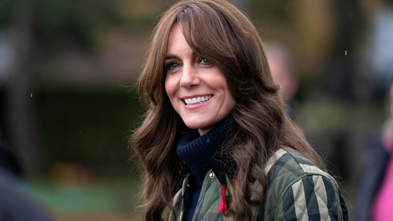 Catherine, Princess of Wales, known as the Duchess of Rothesay when in Scotland, meets farmers at Brodieshill Farm, Moray, Scotland, to learn about efforts being made to better support the mental health and wellbeing of young people on November 02, 2023