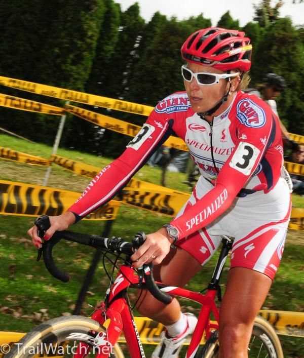 Meredith Miller (California Giant Berry) riding some grassy turns