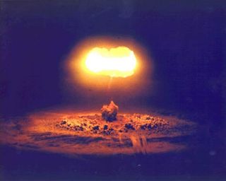 The Stokes atmospheric nuclear test was conducted at the Nevada Test Site on August 7, 1957. The tests was conducted as part the operation \'Plumbbob\' testing events. Stokes produced 9 kilotons and was exploded from a balloon.