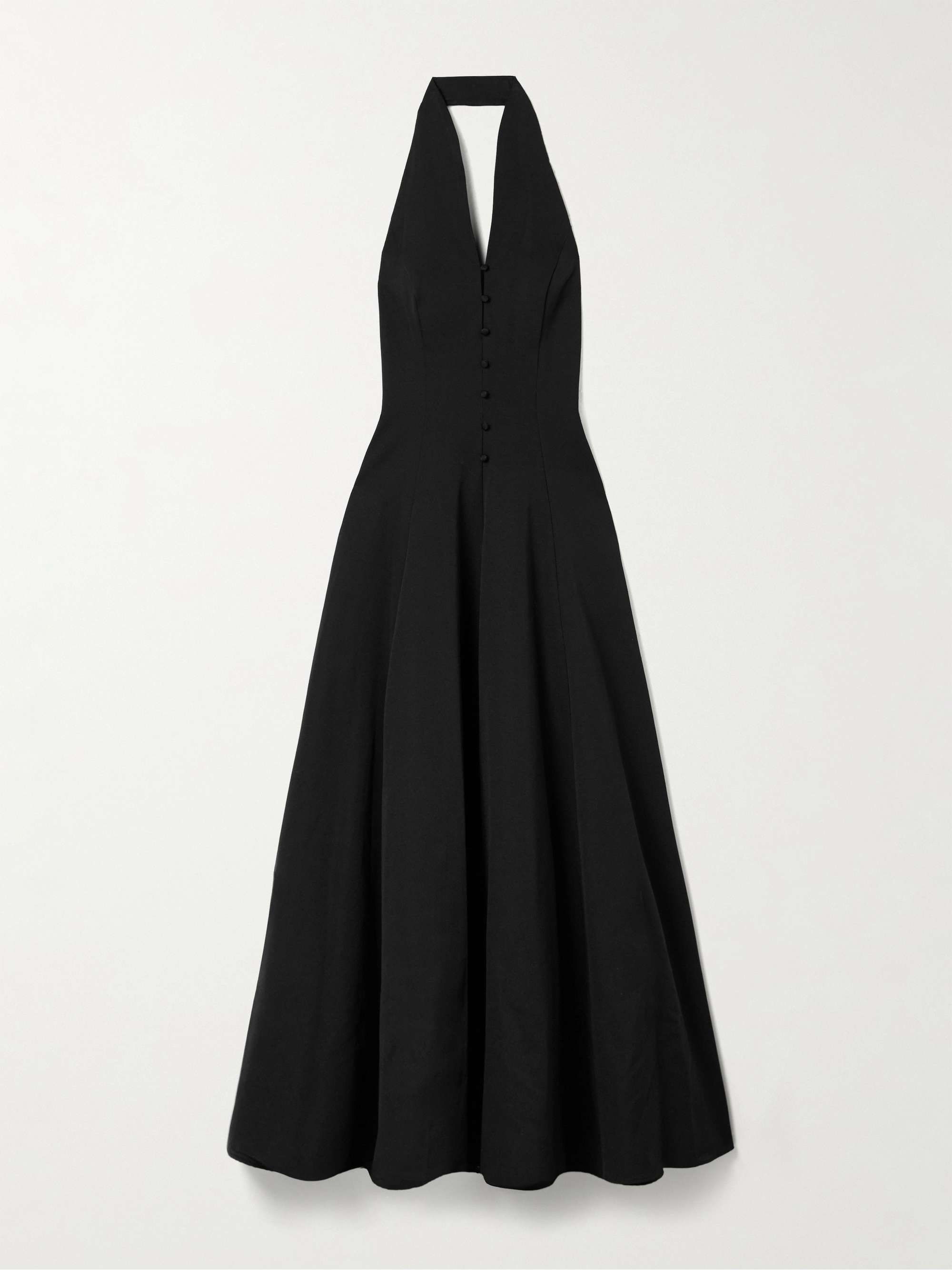 Stella Cotton-Blend Faille Halterneck Maxi Dress