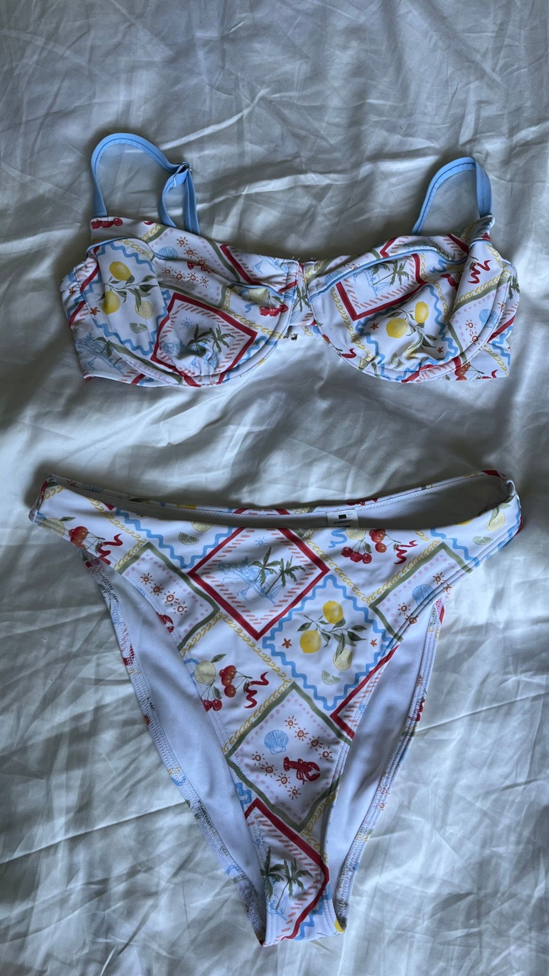 abercrombie bikini on a white sheet tested by marie claire