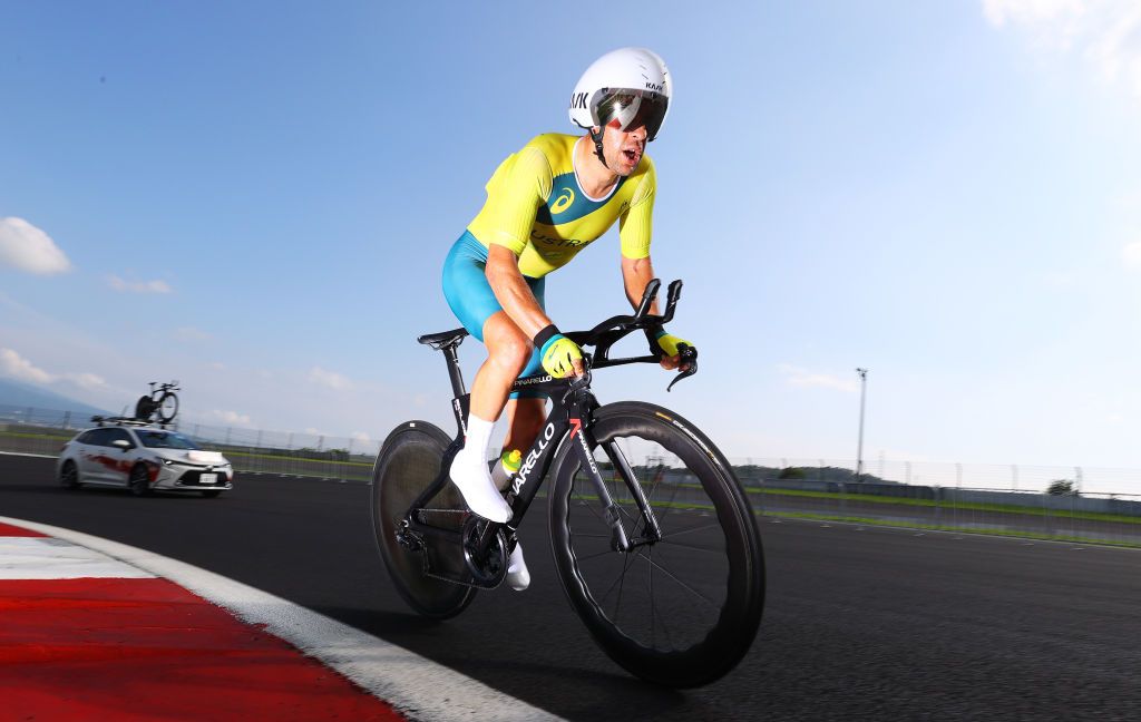 OYAMA JAPAN JULY 28 Richie Porte of Team Australia rides during the Mens Individual time trial on day five of the Tokyo 2020 Olympic Games at Fuji International Speedway on July 28 2021 in Oyama Shizuoka Japan Photo by Tim de WaeleGetty Images