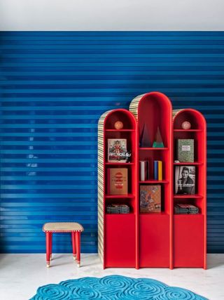 toy storage ideas in bold colours