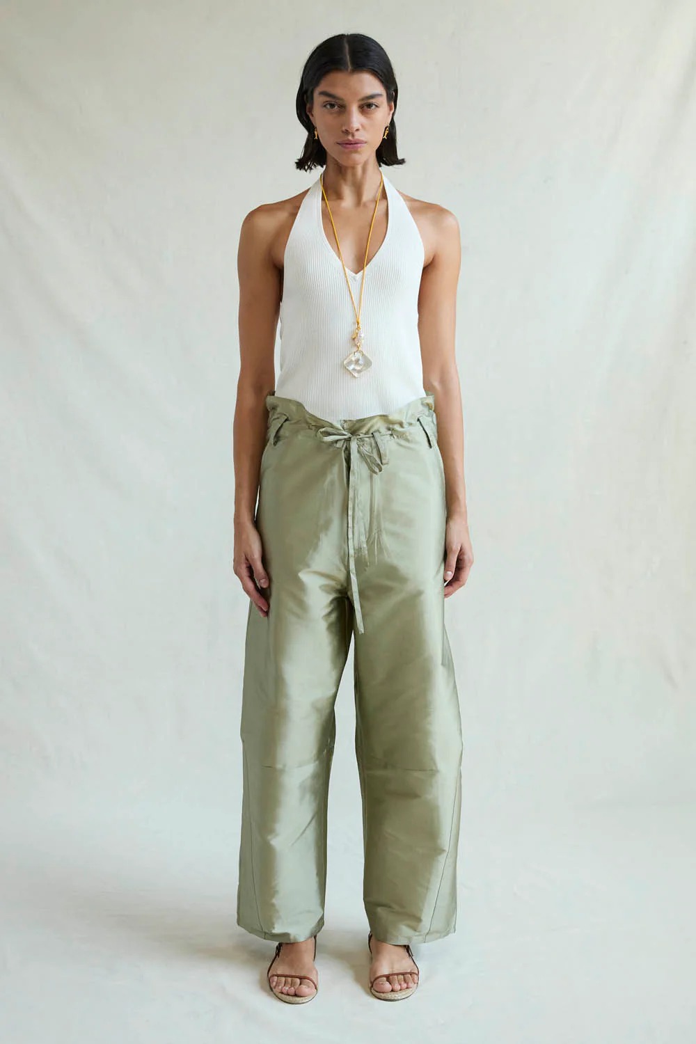 chan luu, Techno Taffeta Barrel Pants