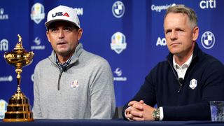 Ryder Cup captains Keegan Bradley and Luke Donald in New York