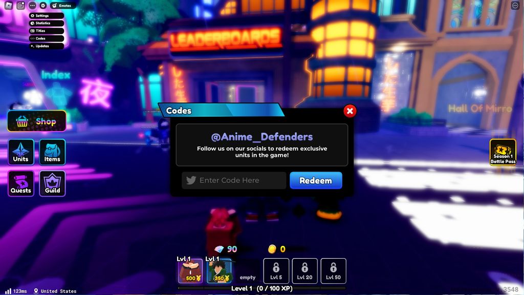 All active Anime Defenders codes for December 2024 | PC Gamer