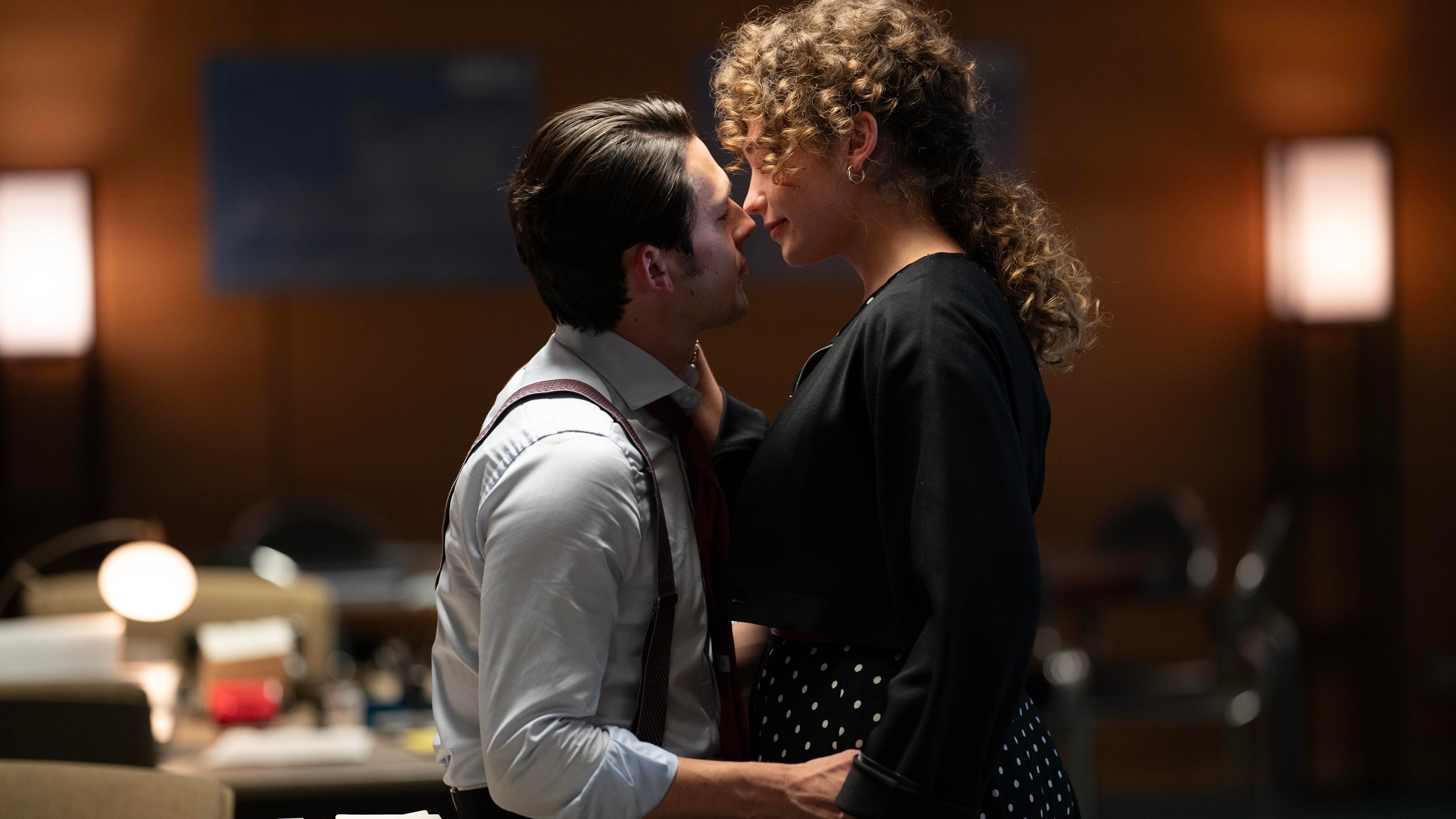 Young Fergus in 1984 kissing Catriona Grant