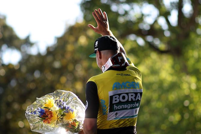 Peter Sagan (Bora-Hansgrohe) takes the first leader's jersey at the 2019 Tour of California