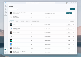 New Windows 11 Store Library UI Update
