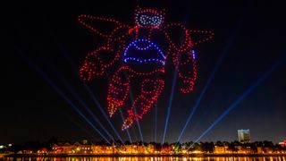 Baymax (Big Hero 6) from the Disney Dreams That Soar drone show.