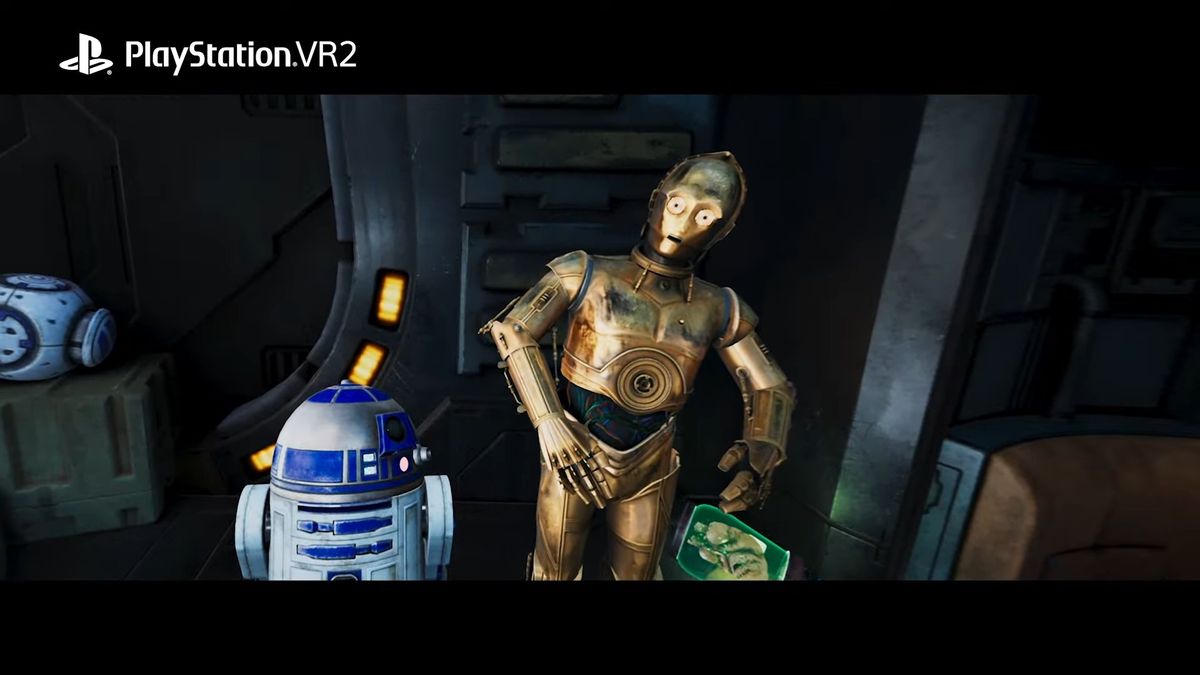 The iconic duo of R2D2 and C3P0 in Star Wars: Tales from the Galaxy&#039;s Edge