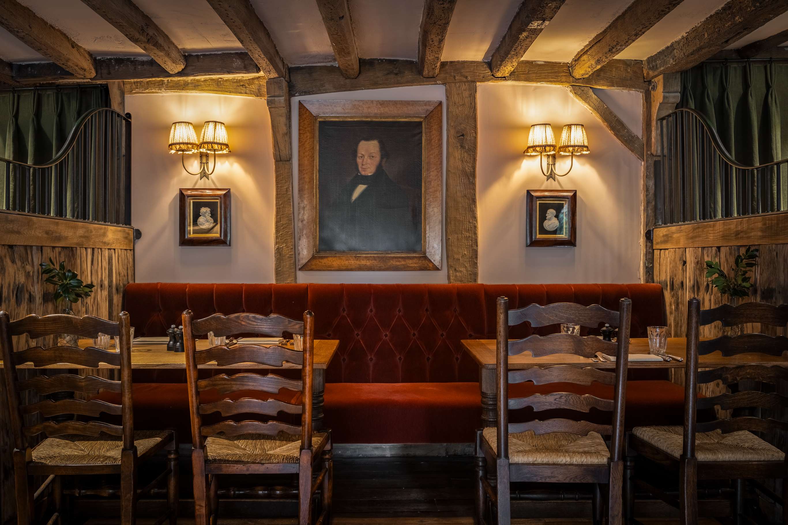 English country hotel and pub interior