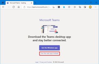 Microsoft Teams web version