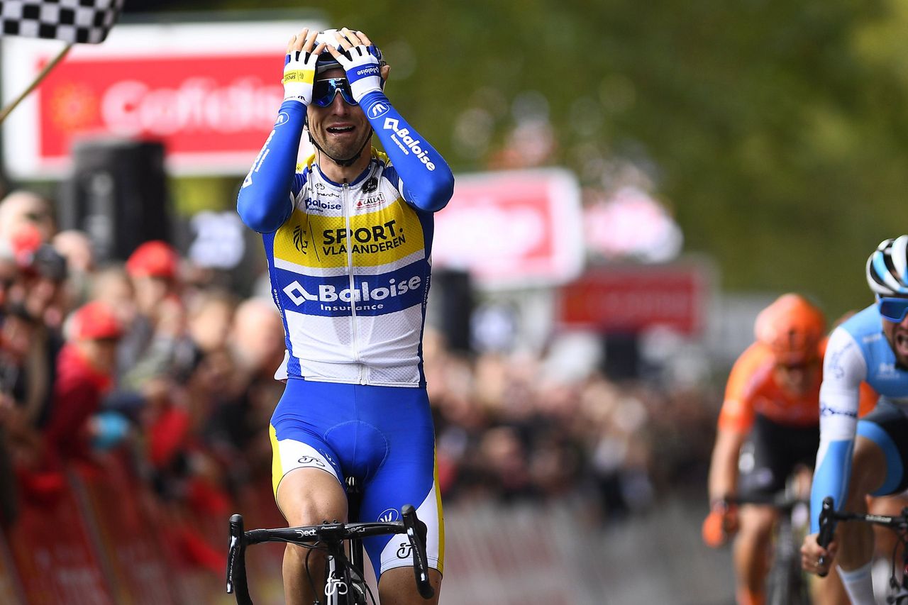Piet Allegaert (Topsport Vlaanderen-Baloise) won the bunch sprint at the Tour de l'Eurom&eacute;tropole