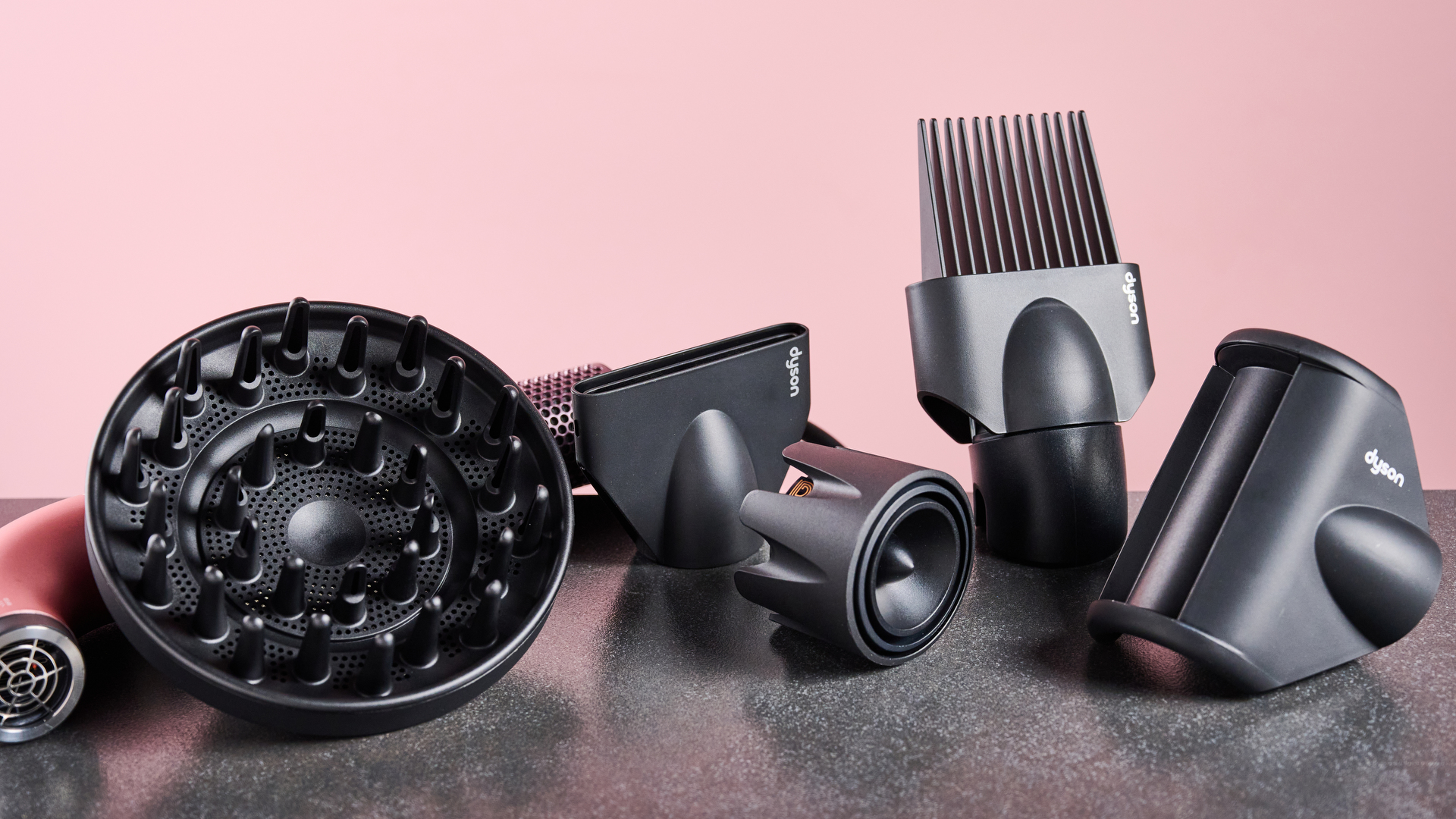 Attachments supplied with our review model of the Dyson Supersonic r hair dryer