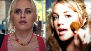 Rebel Wilson in Senior Year and Britney Spears in (You Drive Me) Crazy music video