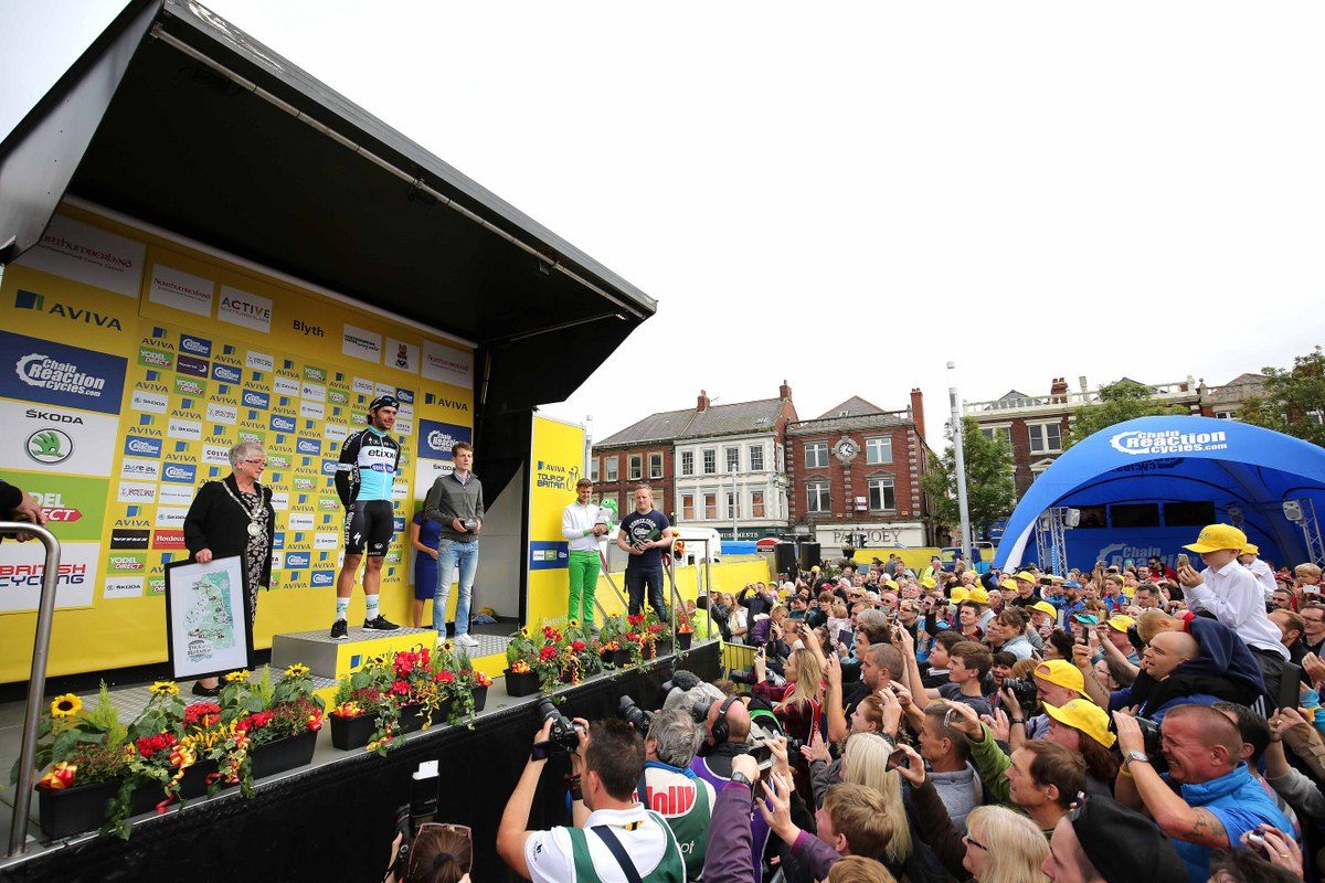 Fernandro Gaviria on the Blyth podium