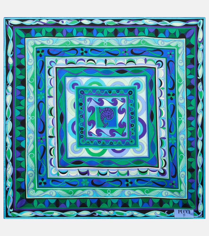 Printed Silk Twill Scarf