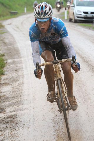 Linus Gerdemann attacks, Giro d'Italia 2010, stage 7